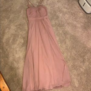 Azazie Dusty Rose Bridesmaid Dress - Size 4.